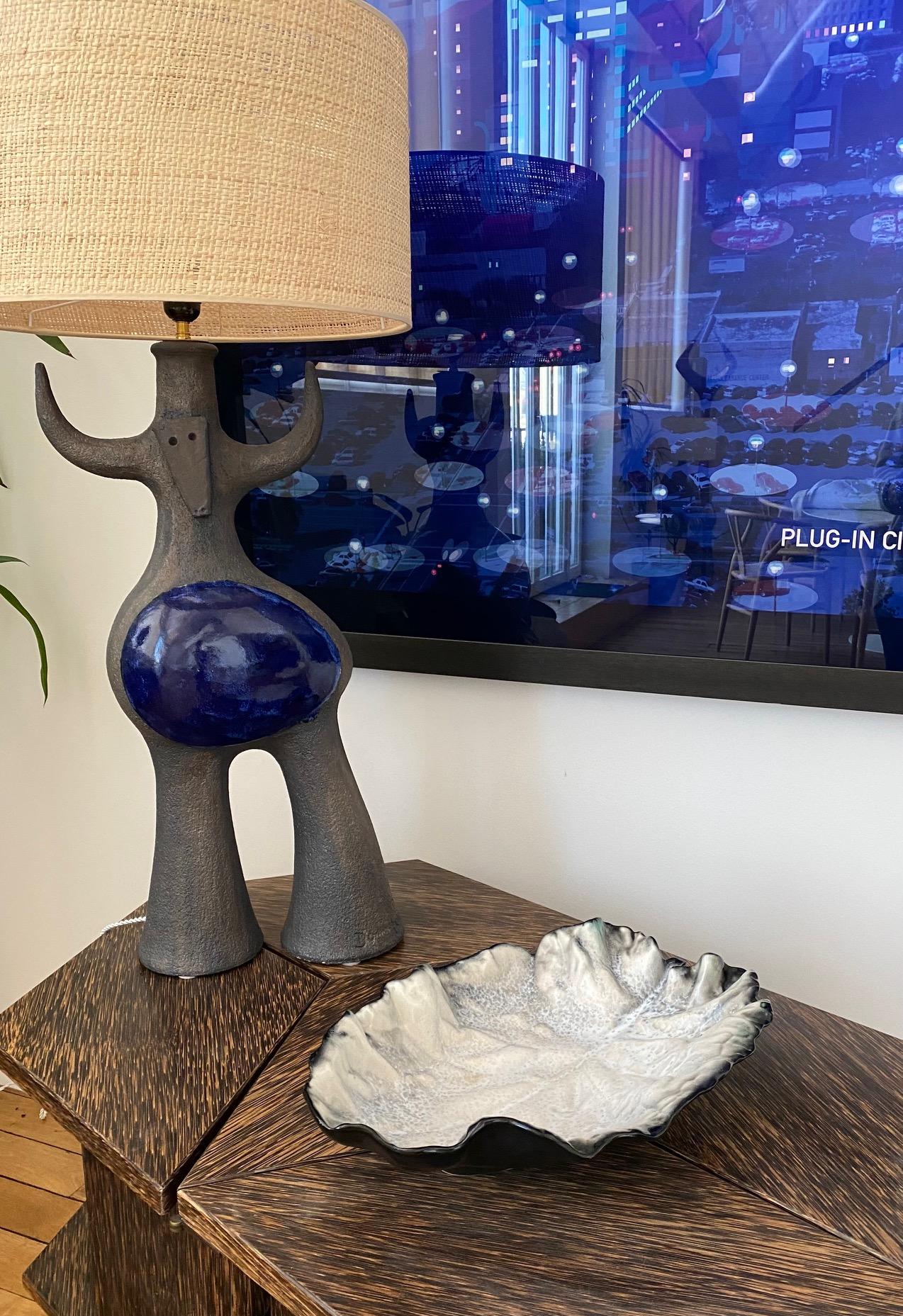 Grande piatto decorativo in ceramica o Vide Poche 