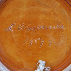 Grande piatto decorativo in ceramica, Lettonia, opera di Natālija Viļumaine-mentele, 1959
