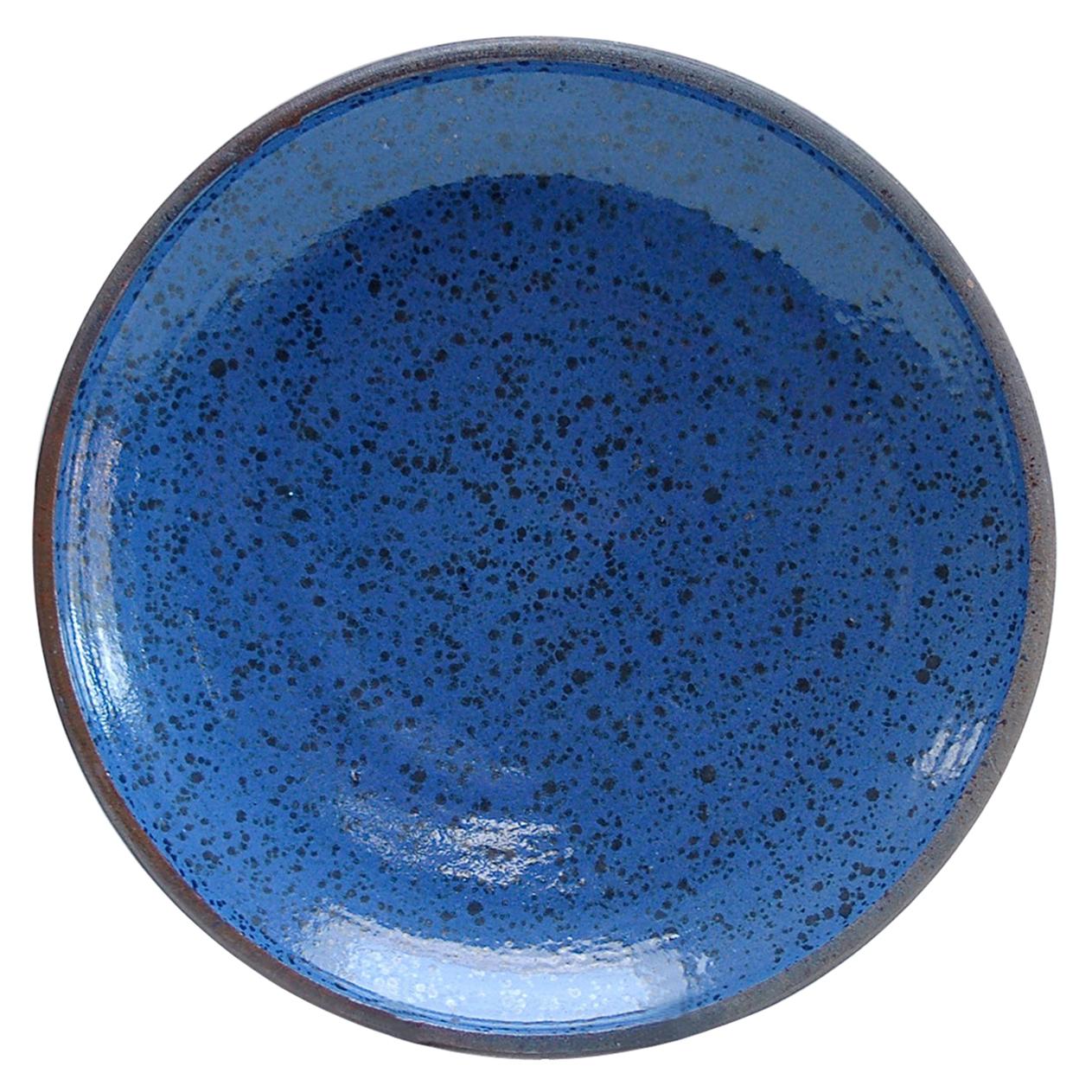 Large Ceramic Dish by Antoine de Vinck, Signed and Dated 1956 For Sale