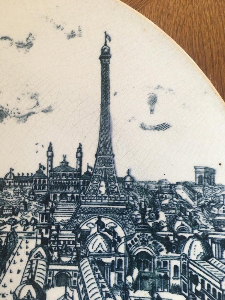 Groe Keramikschale zum Gedenken an La grande Roue de Paris, um 1900 (20. Jahrhundert) im Angebot