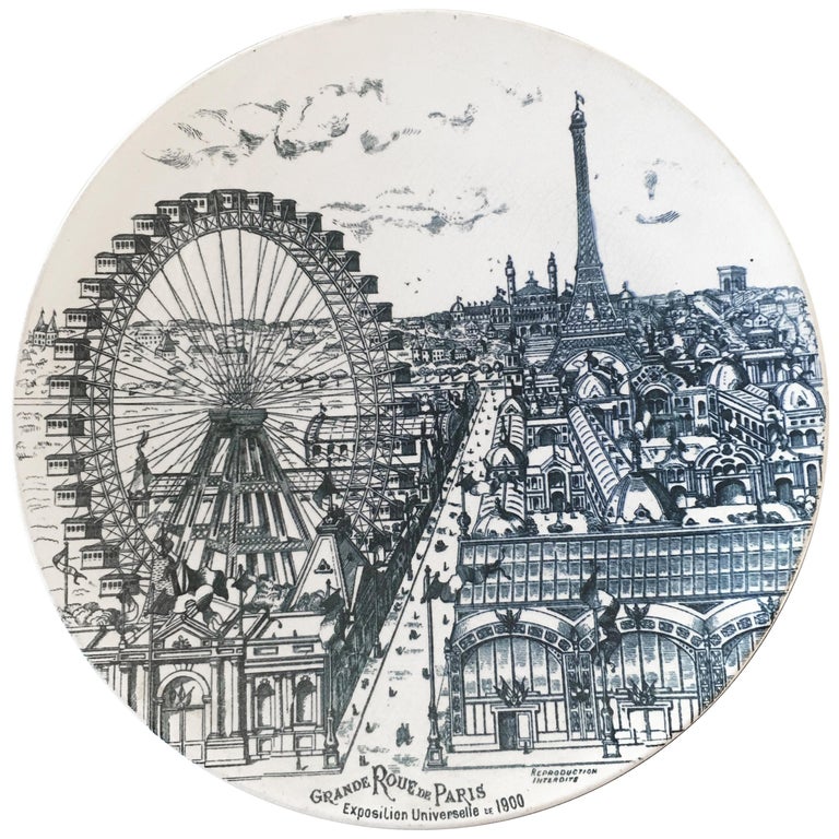 Large Ceramic Dish Celebrating La Grande Roue De Paris Circa 1900 For Sale At 1stdibs Large Ceramic Dish Celebrating La Grande Roue De Paris Circa 1900 For Sale At 1stdibs