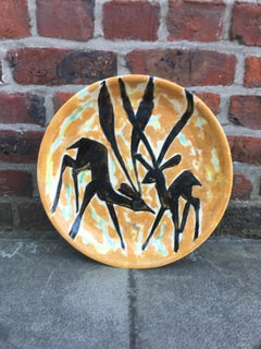 Large Ceramic Dish, style Vallauris, circa 1970