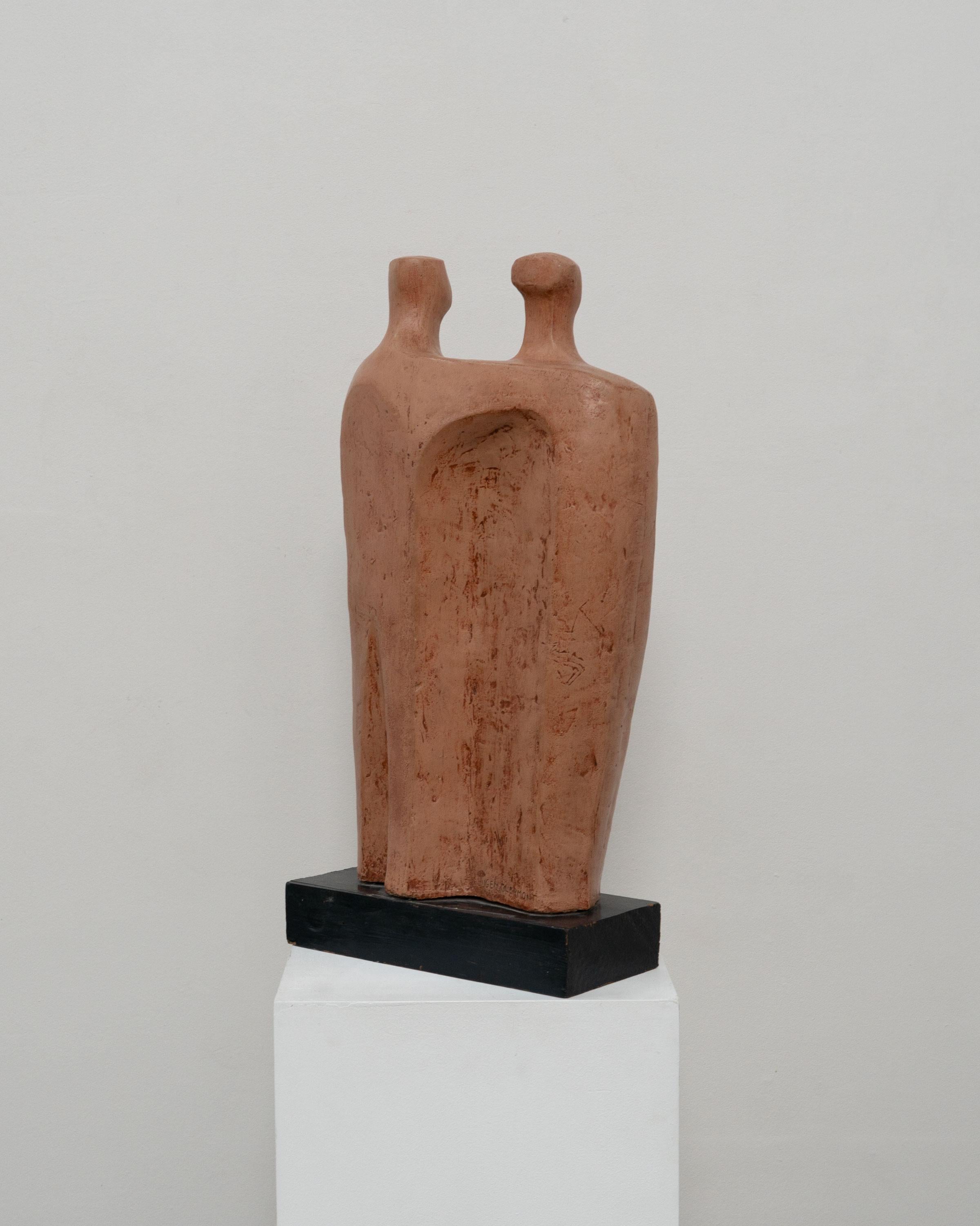 Mid-Century Modern Large Ceramic Figurative Sculpture by Eugen Clermont (1904 - 1975) For Sale