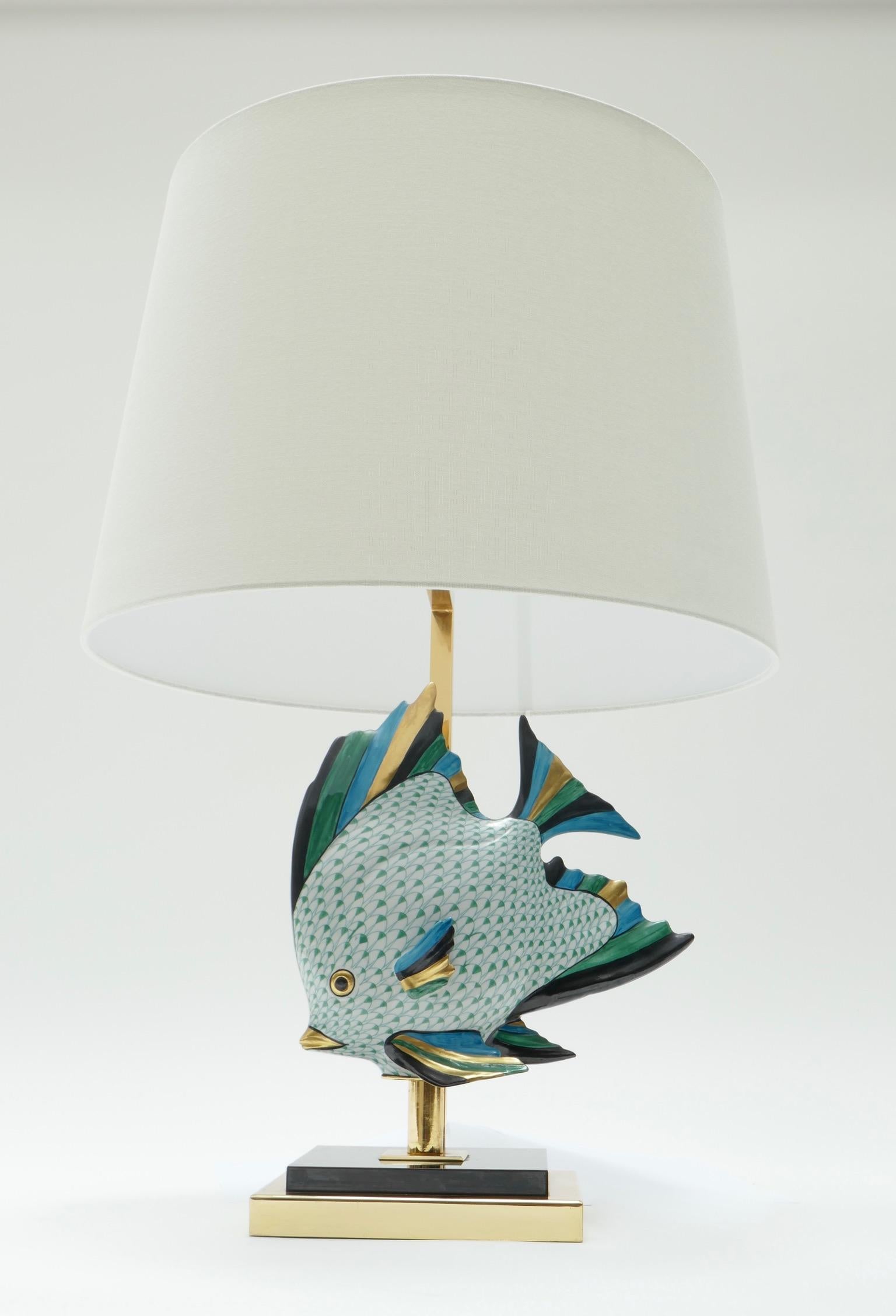 Large Ceramic Fish Table Lamp, Italy, 1970s For Sale at 1stDibs
