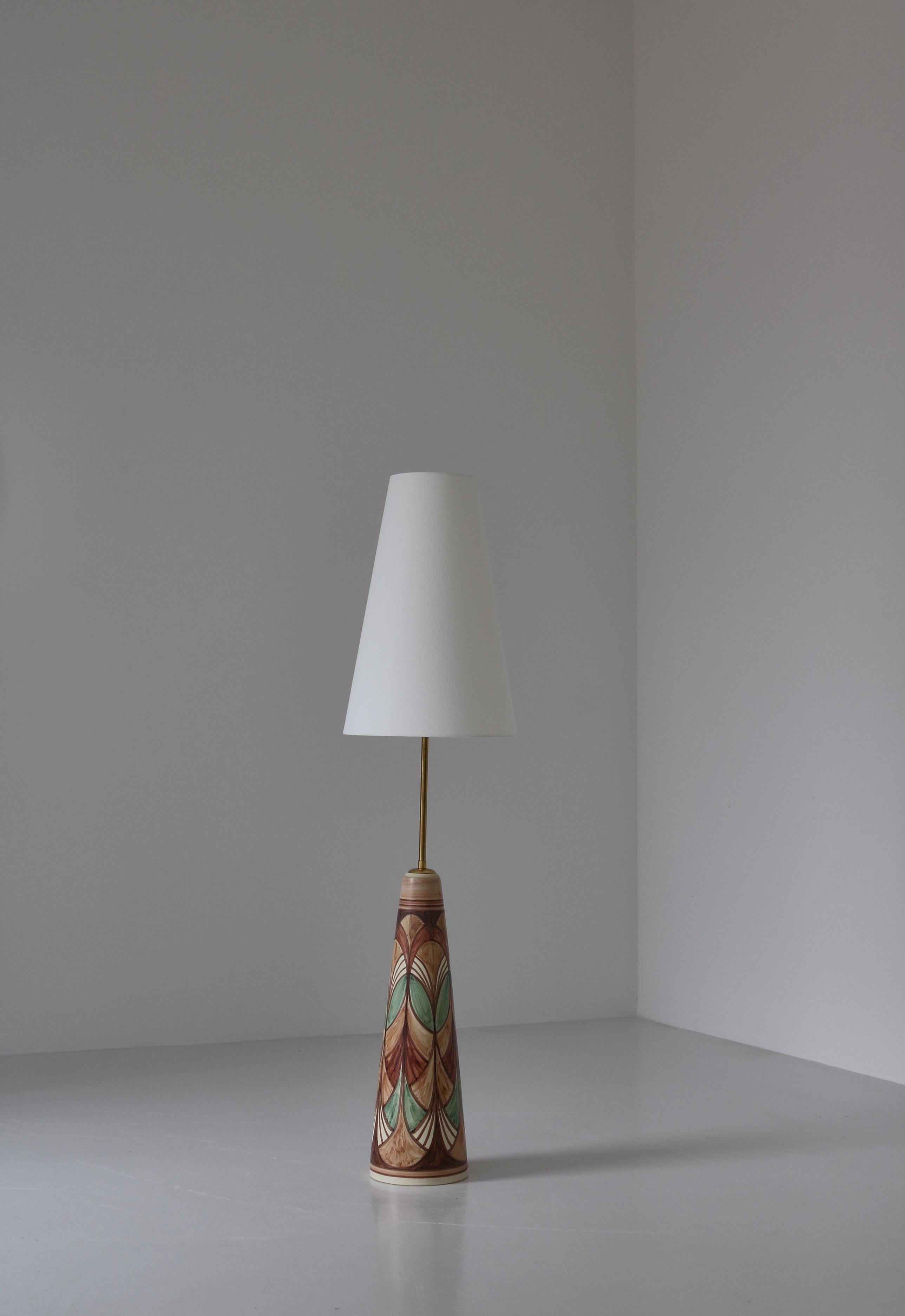 Large Ceramic Floor Lamp by Rigmor Nielsen for Søholm, 1960s, Danish Modern For Sale 5