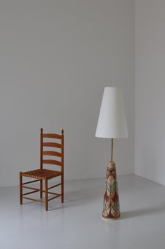 Gran lámpara de pie de cerámica de Rigmor Nielsen para Søholm, década de 1960, Danish Modern
