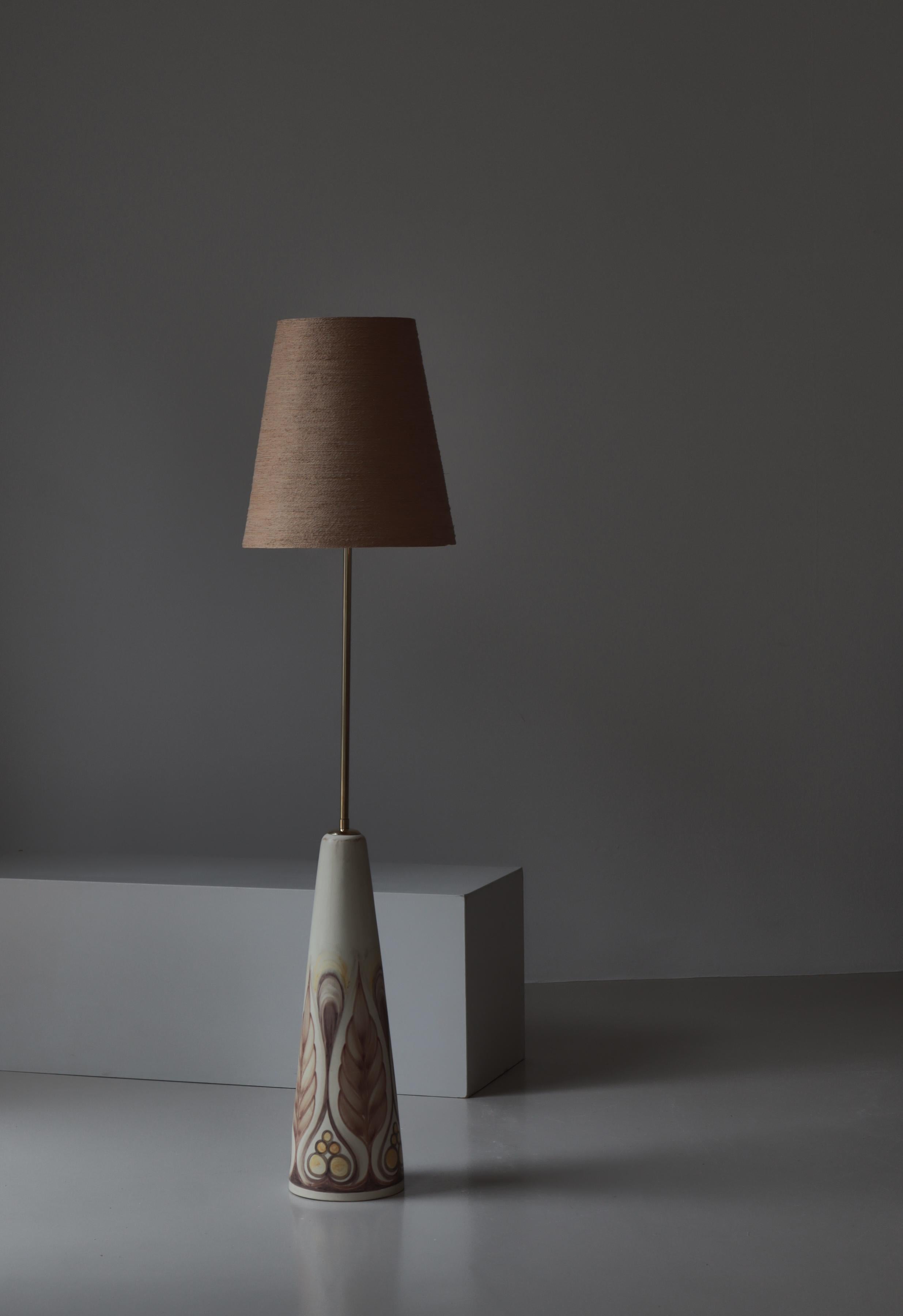Scandinavian Modern Large Ceramic Floor Lamp by Rigmor Nielsen for Søholm, 1960s, Danish Modern For Sale