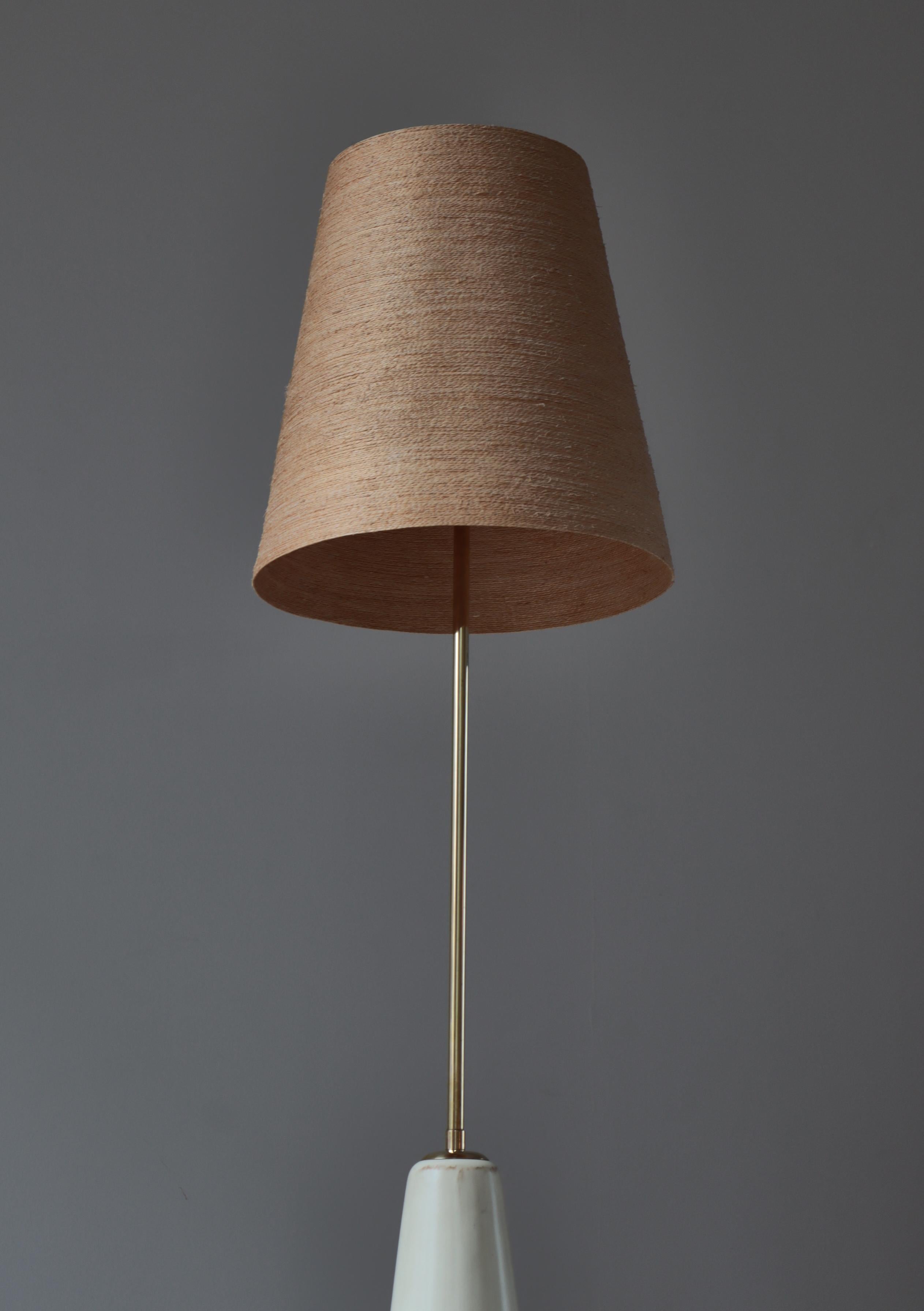 Large Ceramic Floor Lamp by Rigmor Nielsen for Søholm, 1960s, Danish Modern For Sale 1