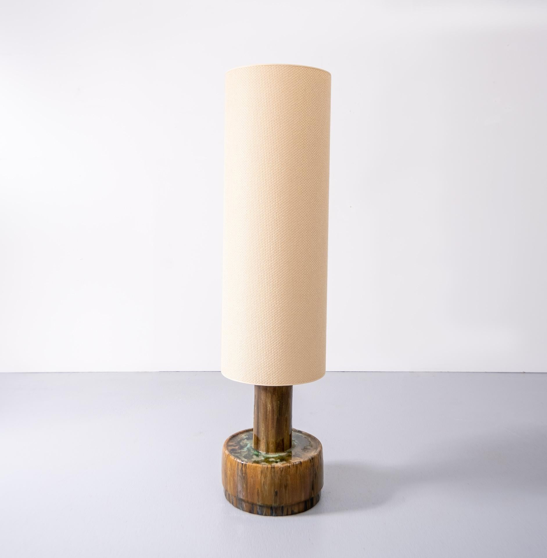 Dutch Large Ceramic Floor Lamp Dijkstra, 1960s