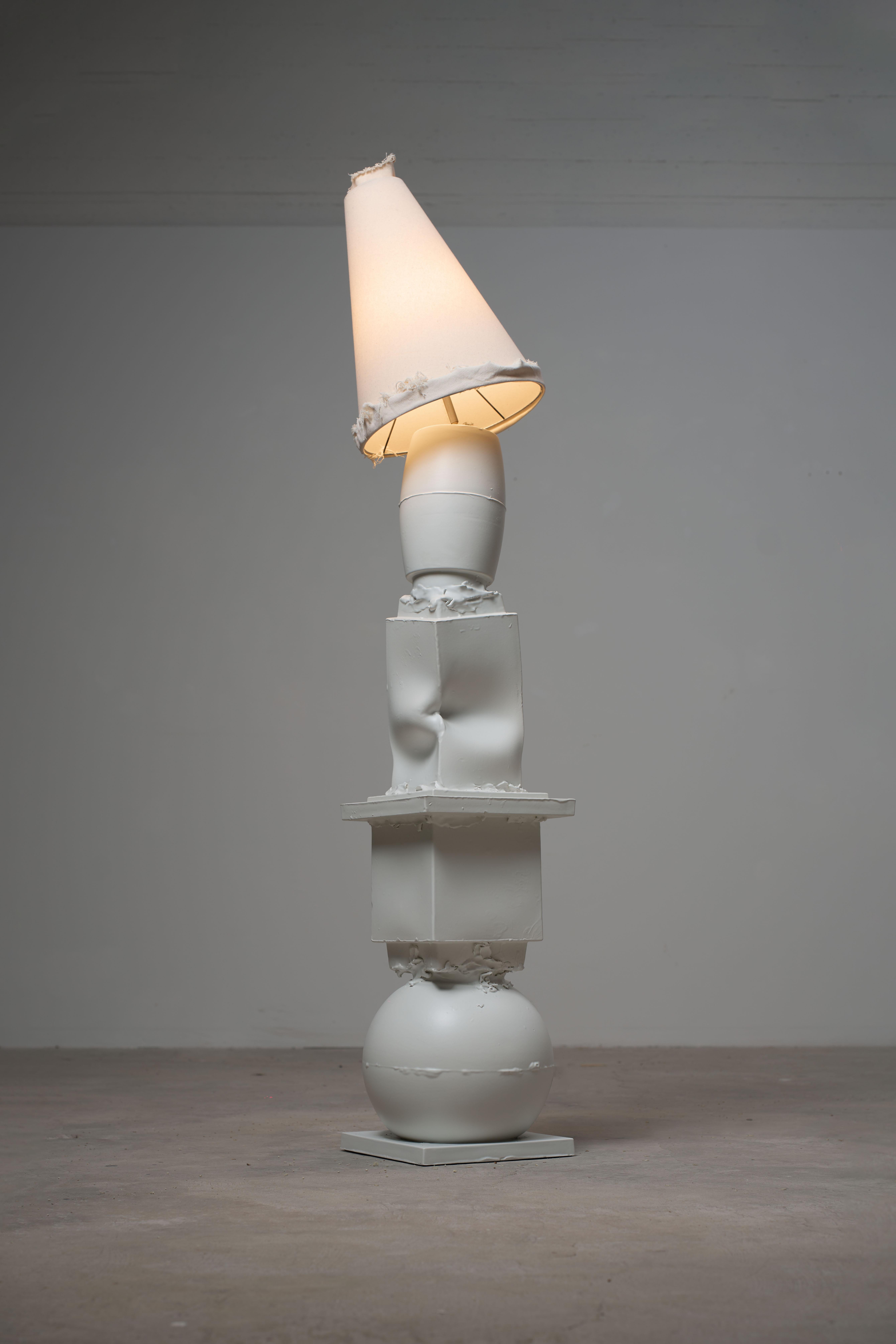 Post-Modern Post Modern, Brutalist, Deconstructivist, Sculptural Floor Lamp. Made in Italy For Sale