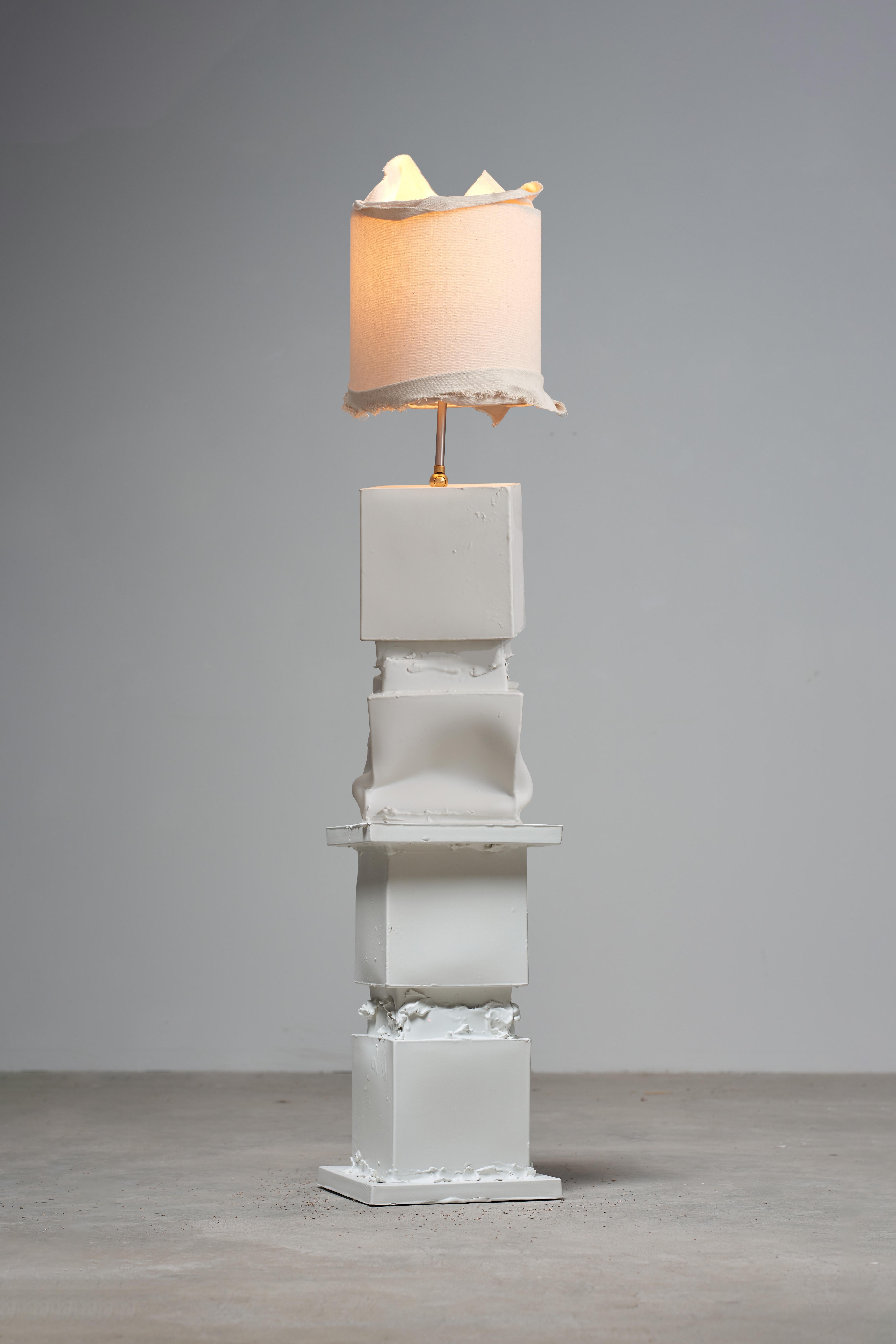 Ceramic Post Modern, Brutalist, Deconstructivist, Sculptural Floor Lamp. Made in Italy For Sale