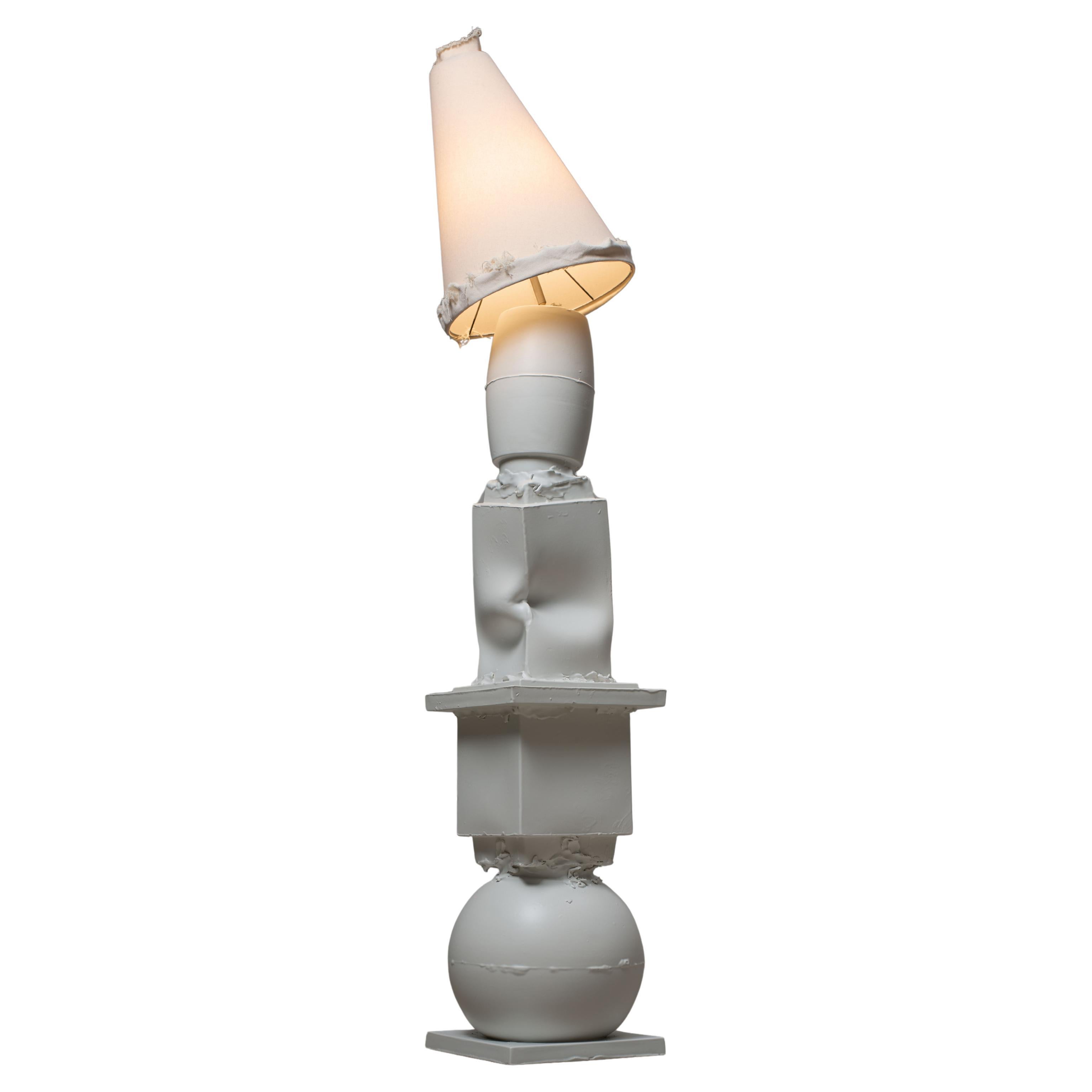 Post Modern, Brutalist, Deconstructivist, Sculptural Floor Lamp. Made in Italy