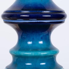 Grande lampada da terra in ceramica con nuovo paralume su misura René Houben, anni '60