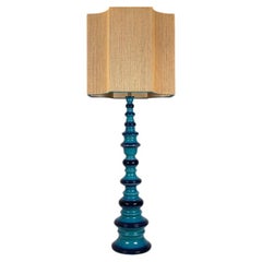 Grande lampada da terra in ceramica con nuovo paralume su misura René Houben, anni '60