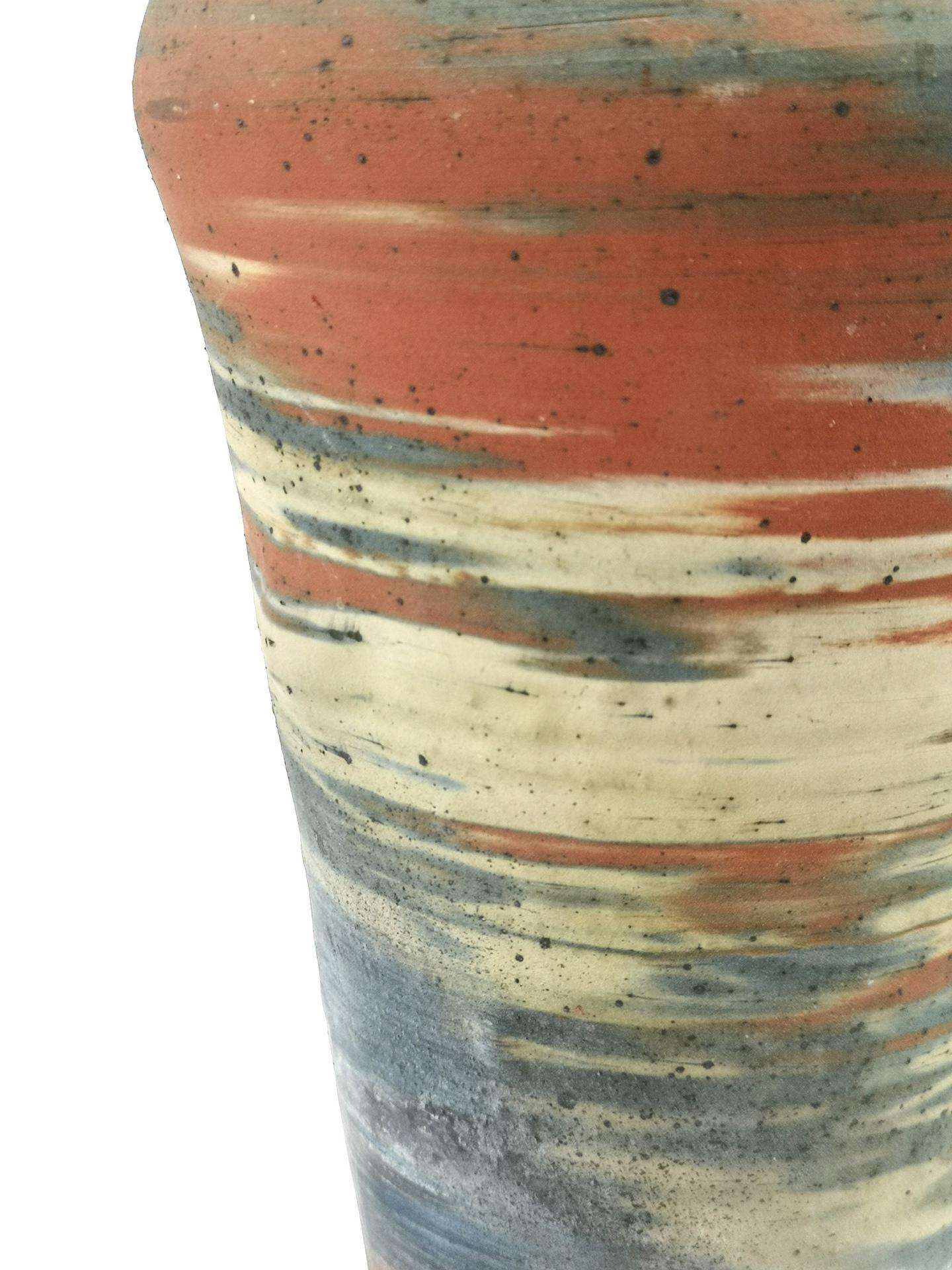 Large Ceramic Floor Vase by Eva Bod, 1970s In Good Condition In Budapest, HU