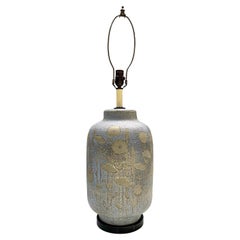 Large Ceramic Floral Table Lamp