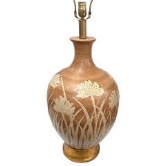 Large Ceramic Foliage Lamp