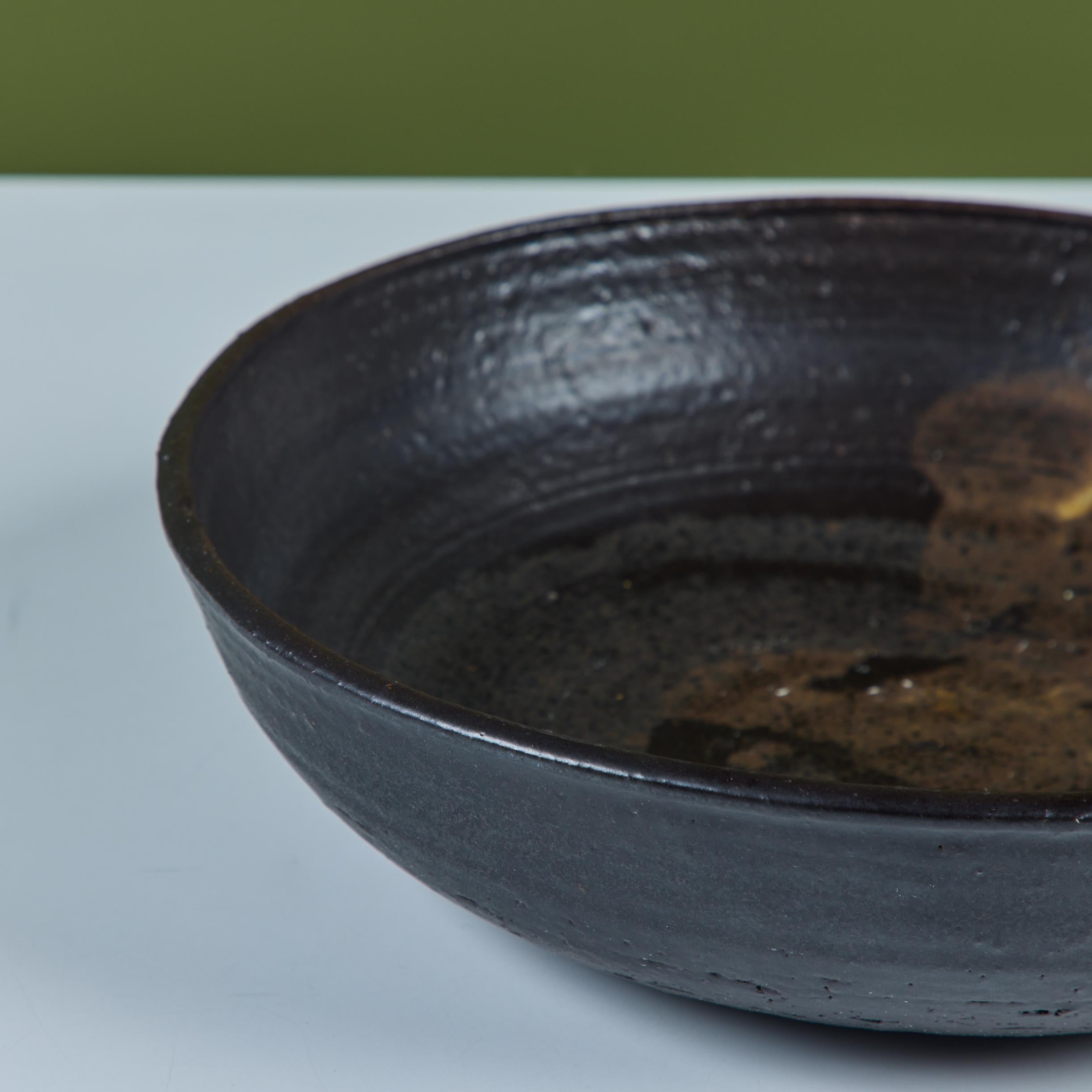Large Ceramic Glazed Bowl by Toshiko Takaezu For Sale 4