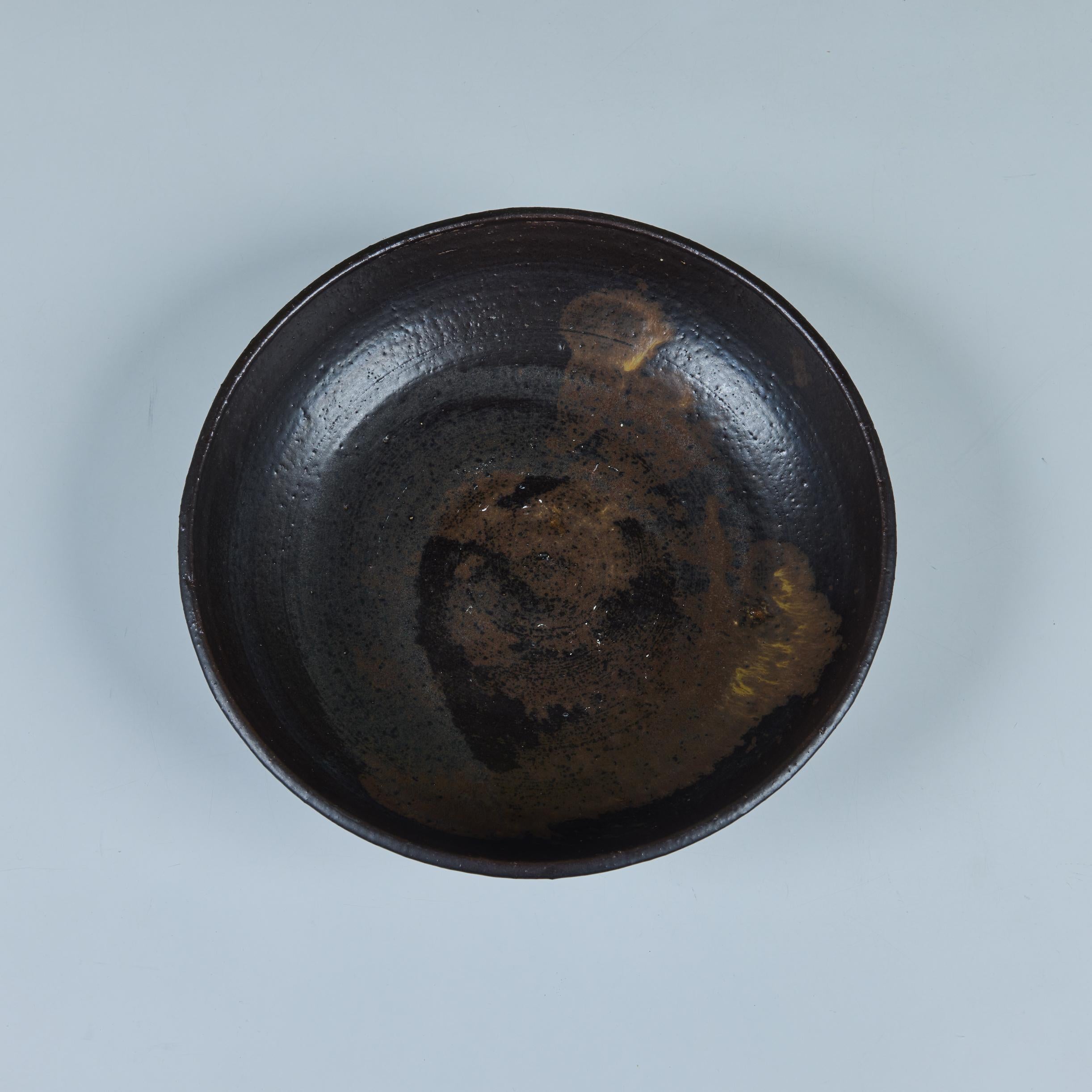 Large Ceramic Glazed Bowl by Toshiko Takaezu For Sale 6