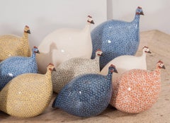 Large Ceramic Guinea Hens