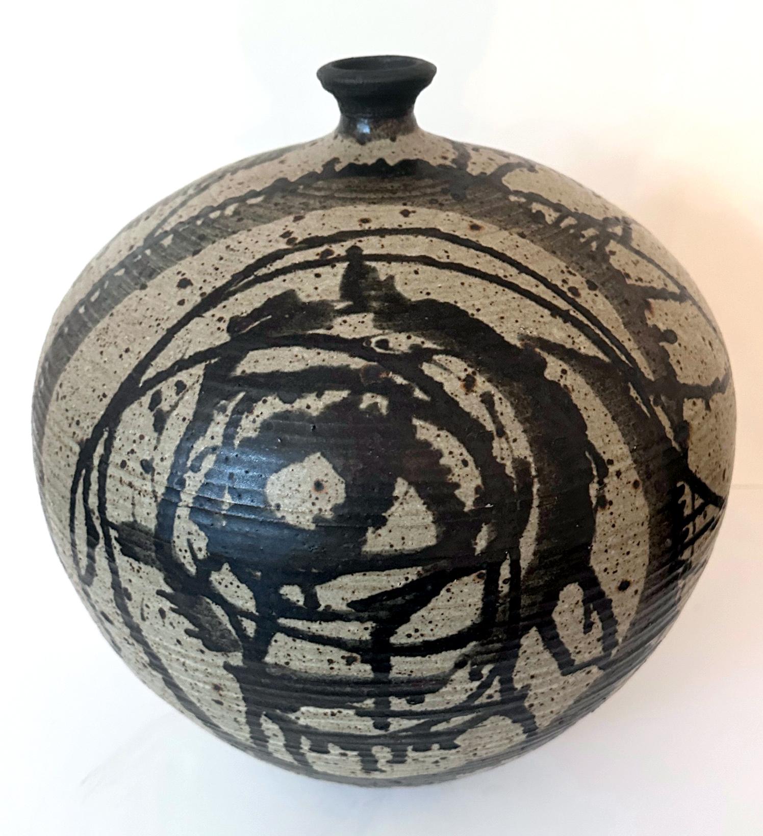 Grand vase en céramique à glaçure saisissante de Vivika et Otto Heino Bon état - En vente à Atlanta, GA