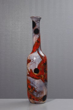 Grand pied de lampe en céramique de Kurt & Monique Brunner, Vallauris France années 1960