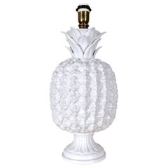 Grande base de lampe en céramique en forme d'ananas, Italie, années 1980