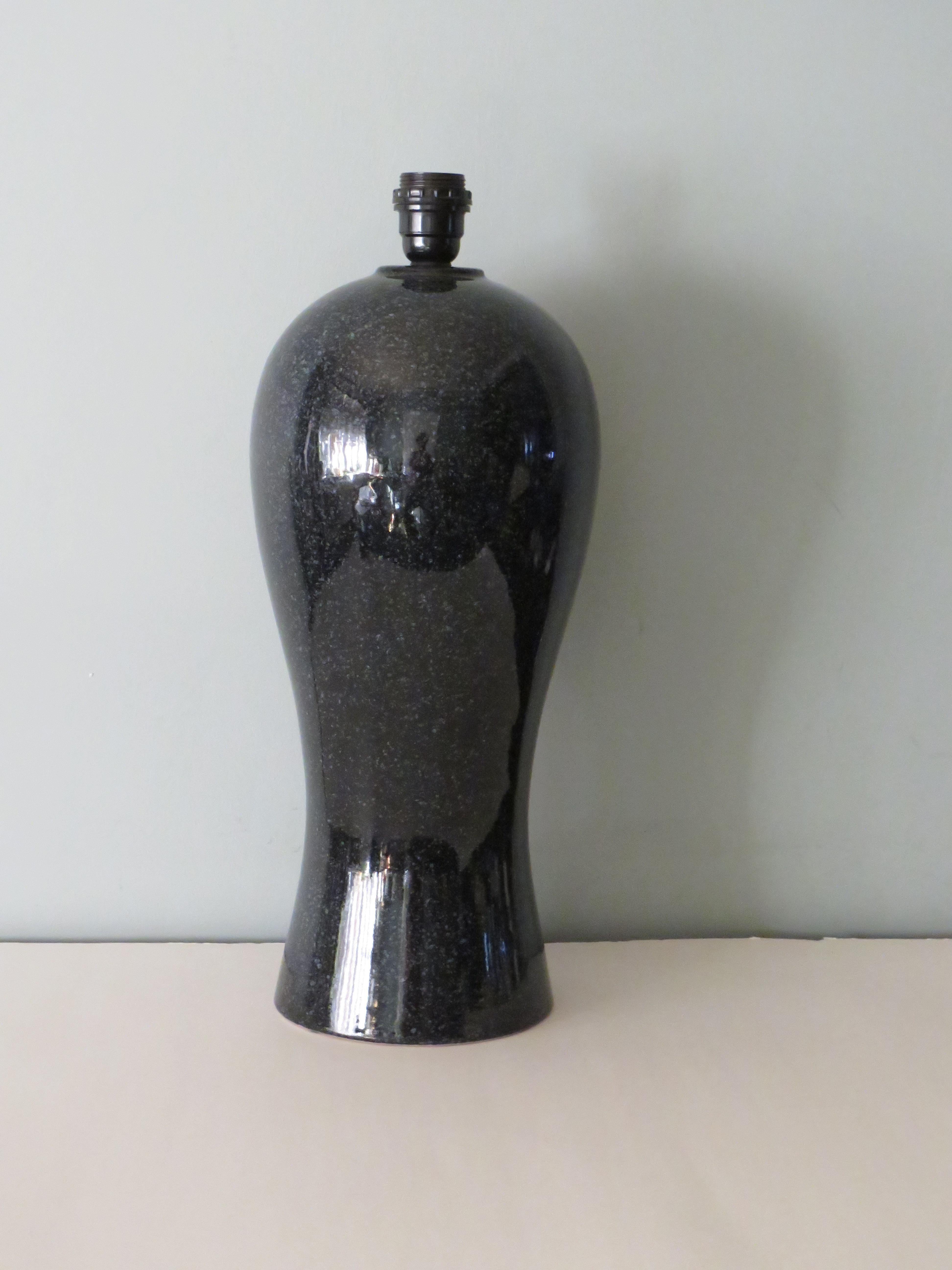Minimalist Large Ceramic Lamp Base, Porcelain De Bruxelles, 1970-1980 Belgium For Sale
