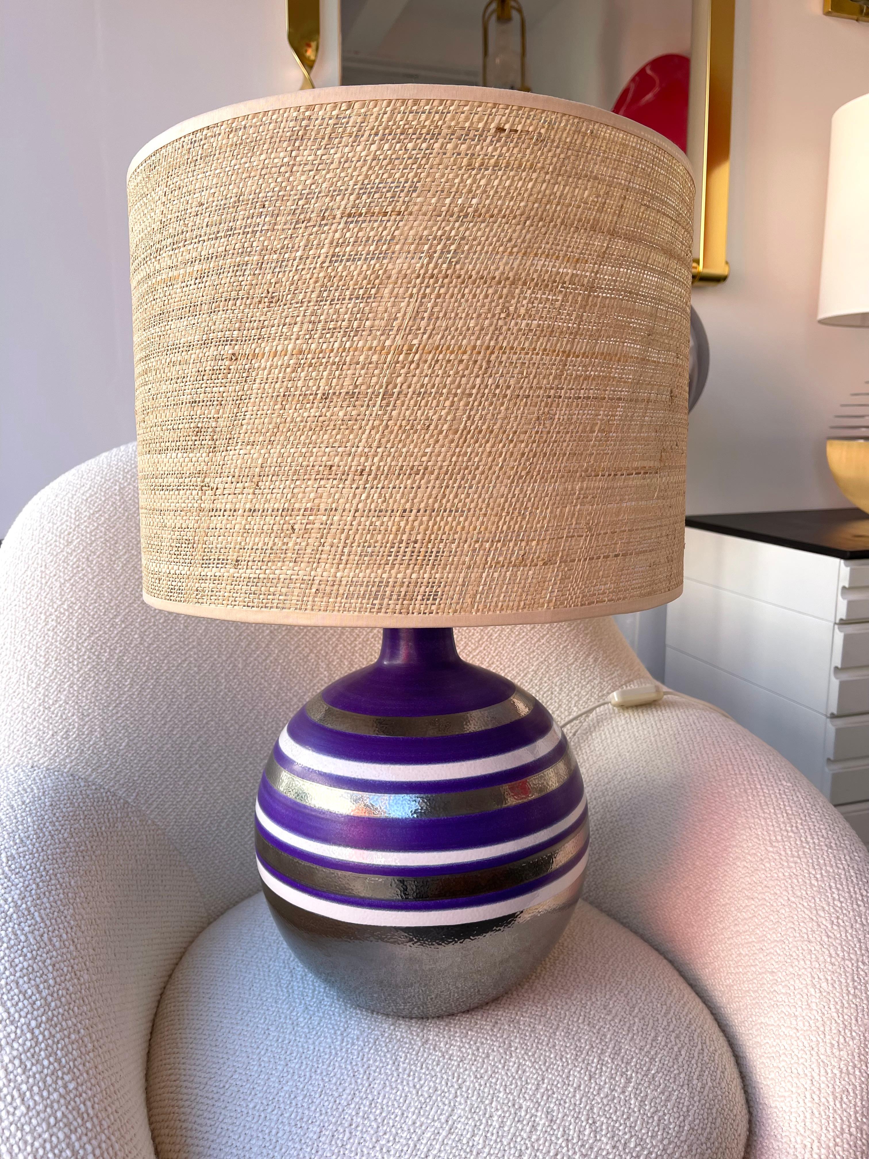 Large Ceramic Lamp by Aldo Londi for Bitossi, Italy, 1970s For Sale 4