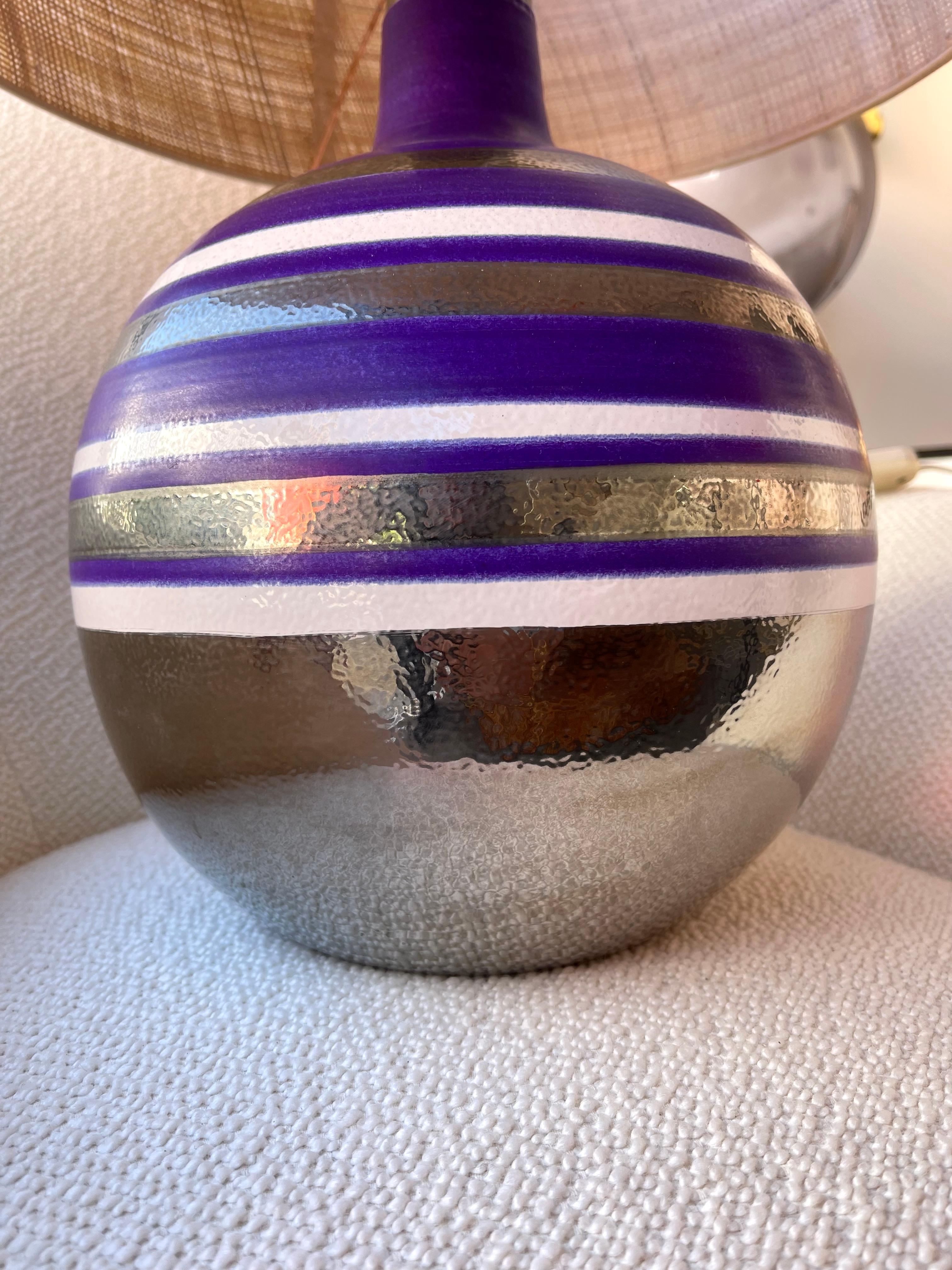 Ceramica Grande lampada in ceramica di Aldo Londi per Bitossi, Italia, anni '70 in vendita