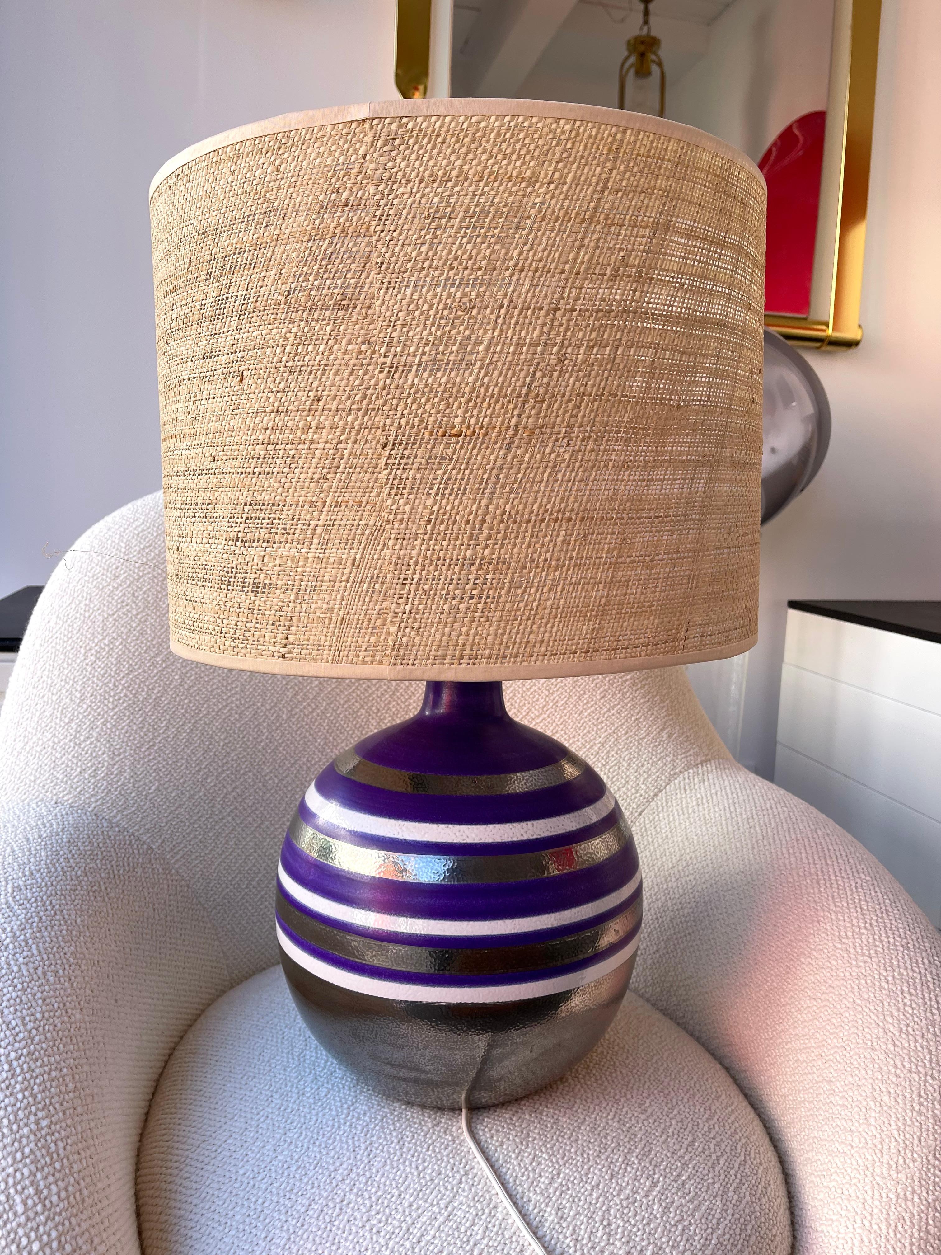 Grande lampada in ceramica di Aldo Londi per Bitossi, Italia, anni '70 in vendita 2
