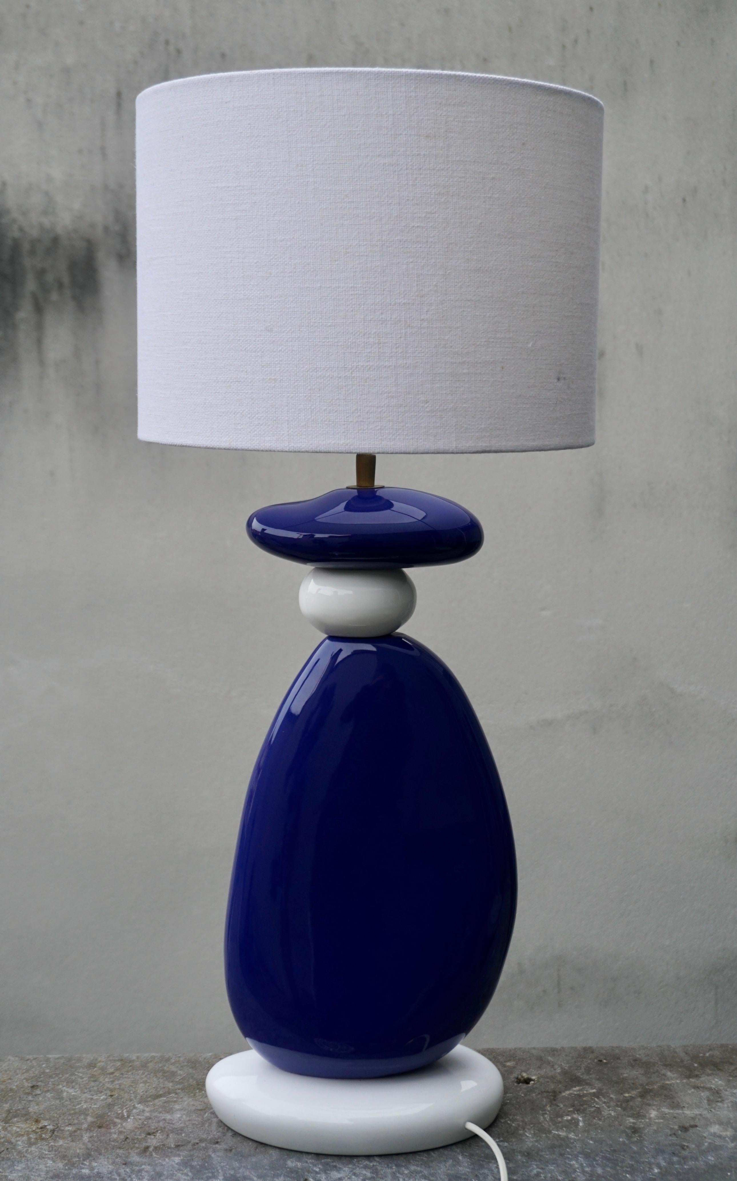 Large Ceramic Lamp by Francois Chatain In Good Condition For Sale In Antwerp, BE