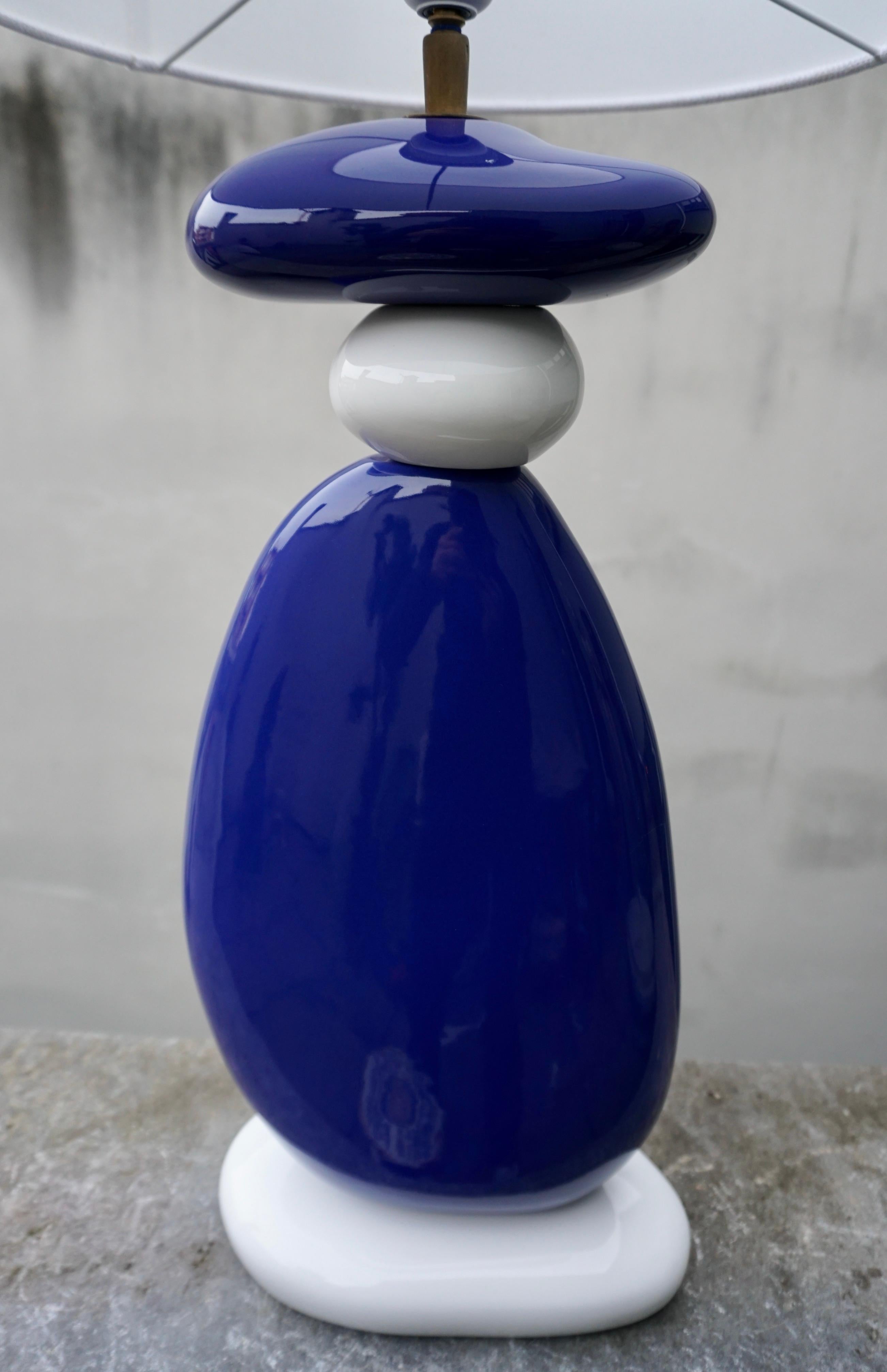 Large Ceramic Lamp by Francois Chatain For Sale 1
