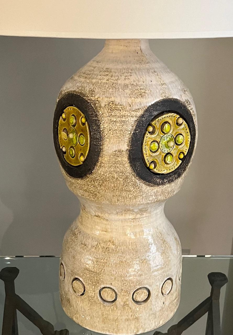 Large ceramic lamp by Georges Pelletier. Circa 1970. 2