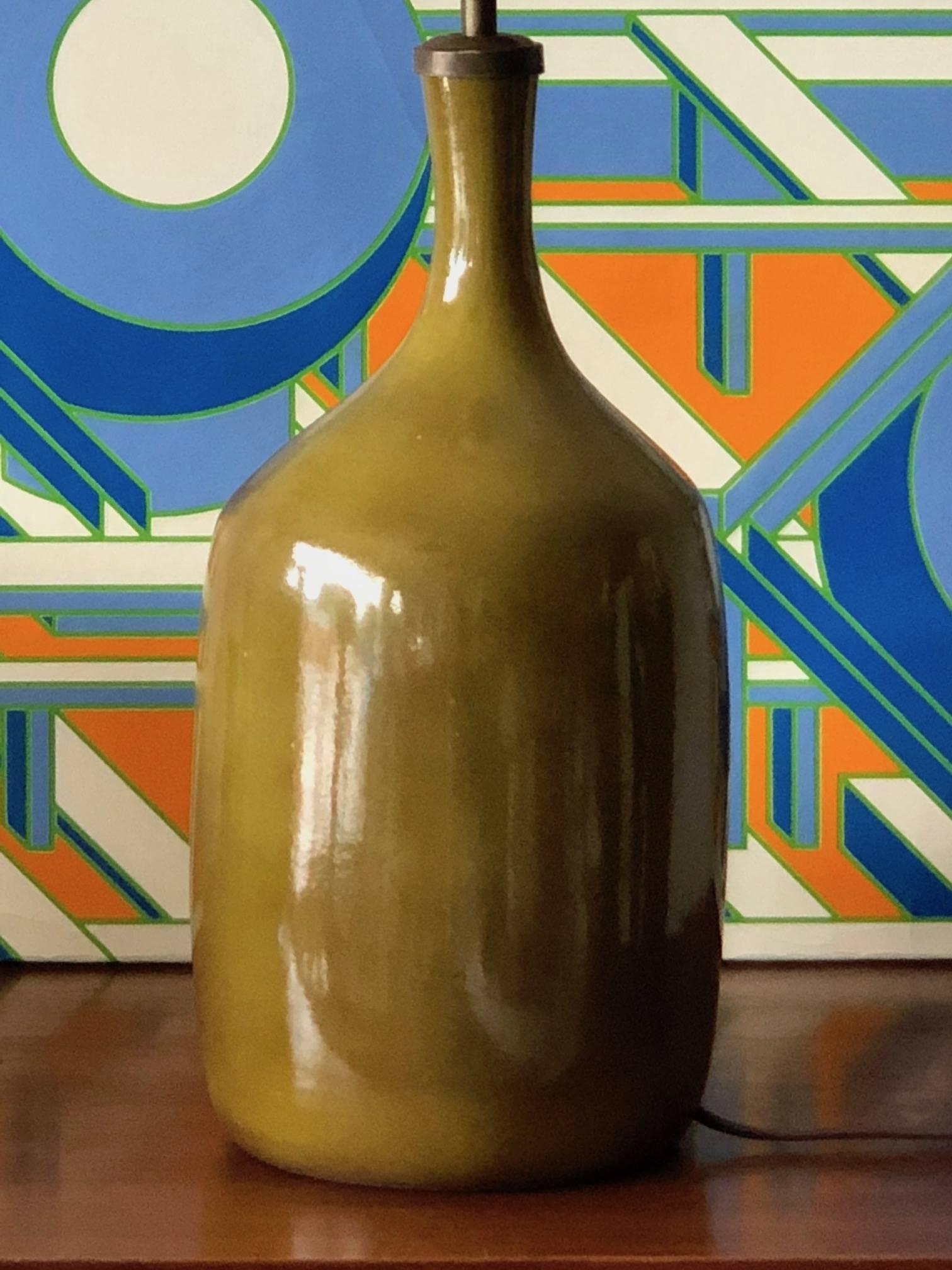 Mid-20th Century Large Ceramic Lamp by Jacques and Dani Ruelland