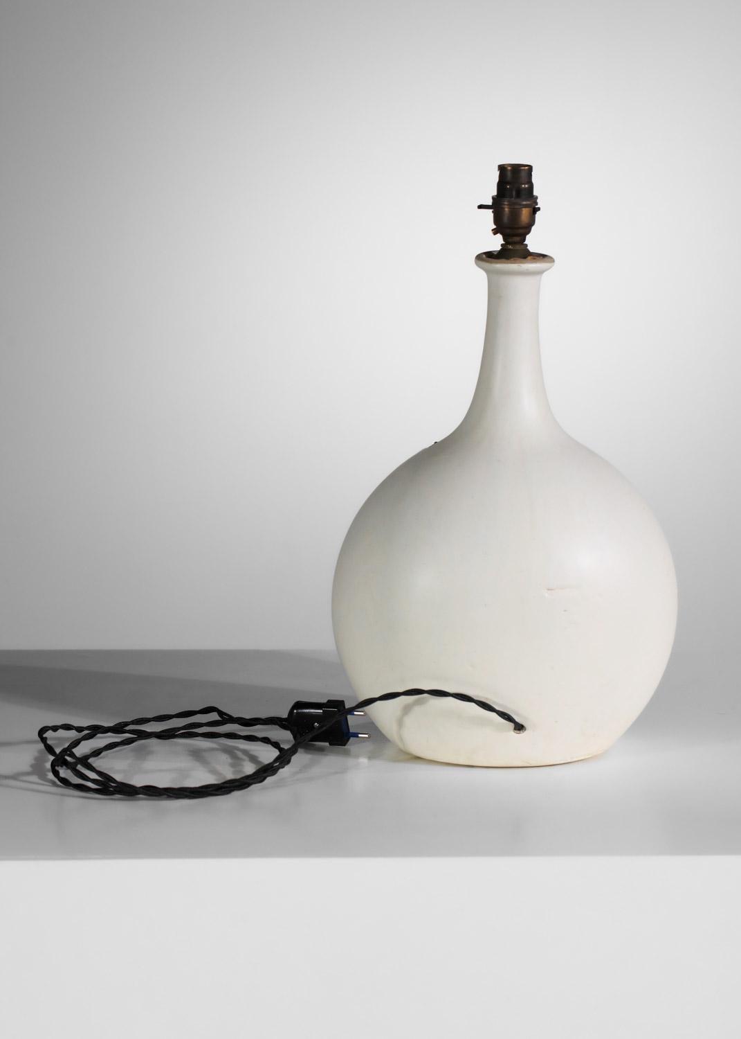 Large ceramic lamp by Roger Capron with flower design Vallauris 1960s For Sale 11