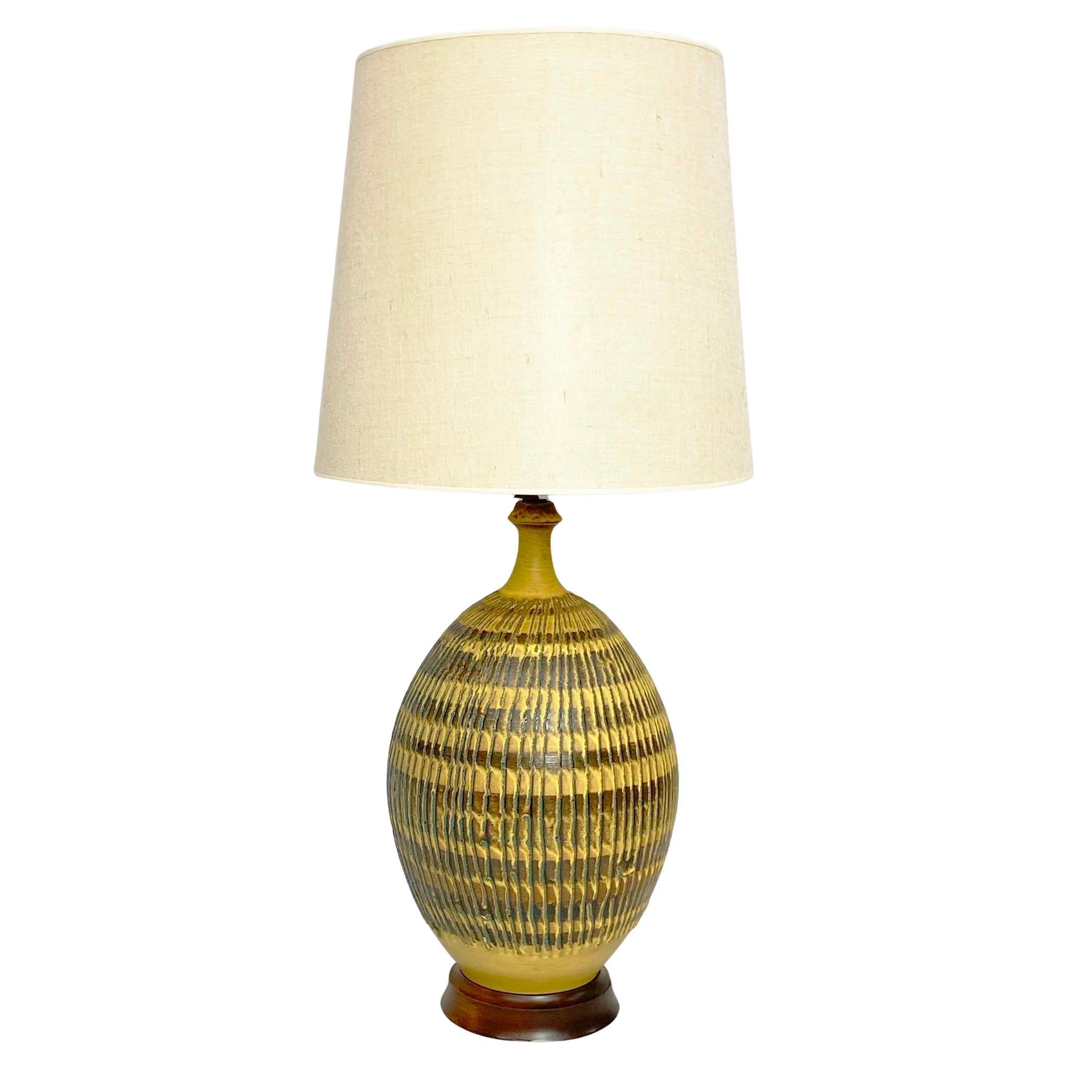 Large Ceramic Lamp in the Style of Bob Kinzie for Affiliated Craftsmen