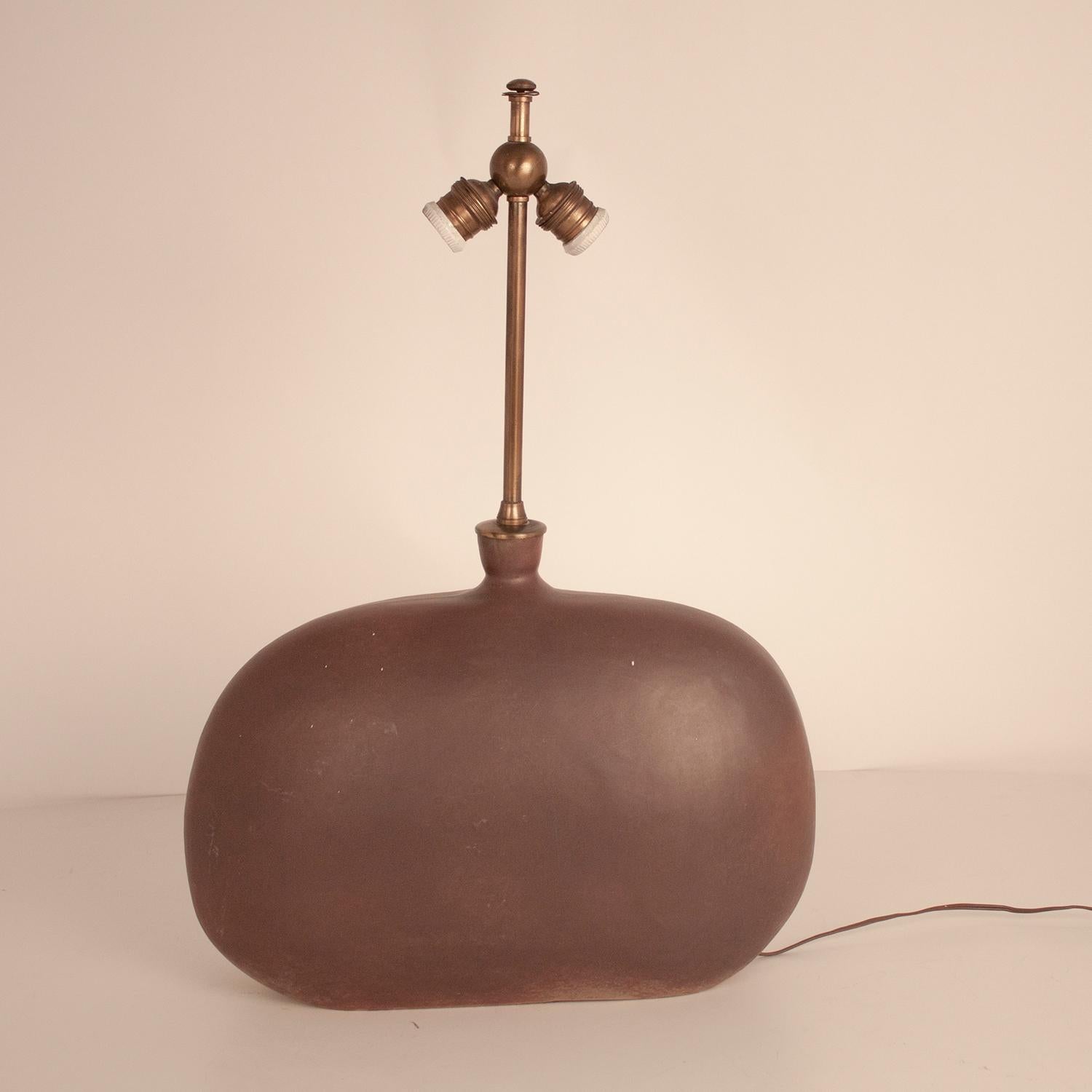 Mid-Century Modern Large Ceramic Lamp Made by Jordi Aguadé i Clos, Spain 1970's For Sale