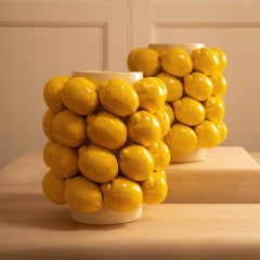 Large ceramic lemon vase