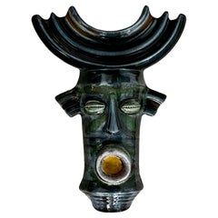 Large ceramic mask by Danikowski France 1960's