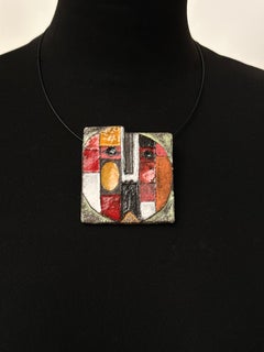 Large Ceramic Medallion, Jacotte et Roger Capron, Vallauris c. 2000