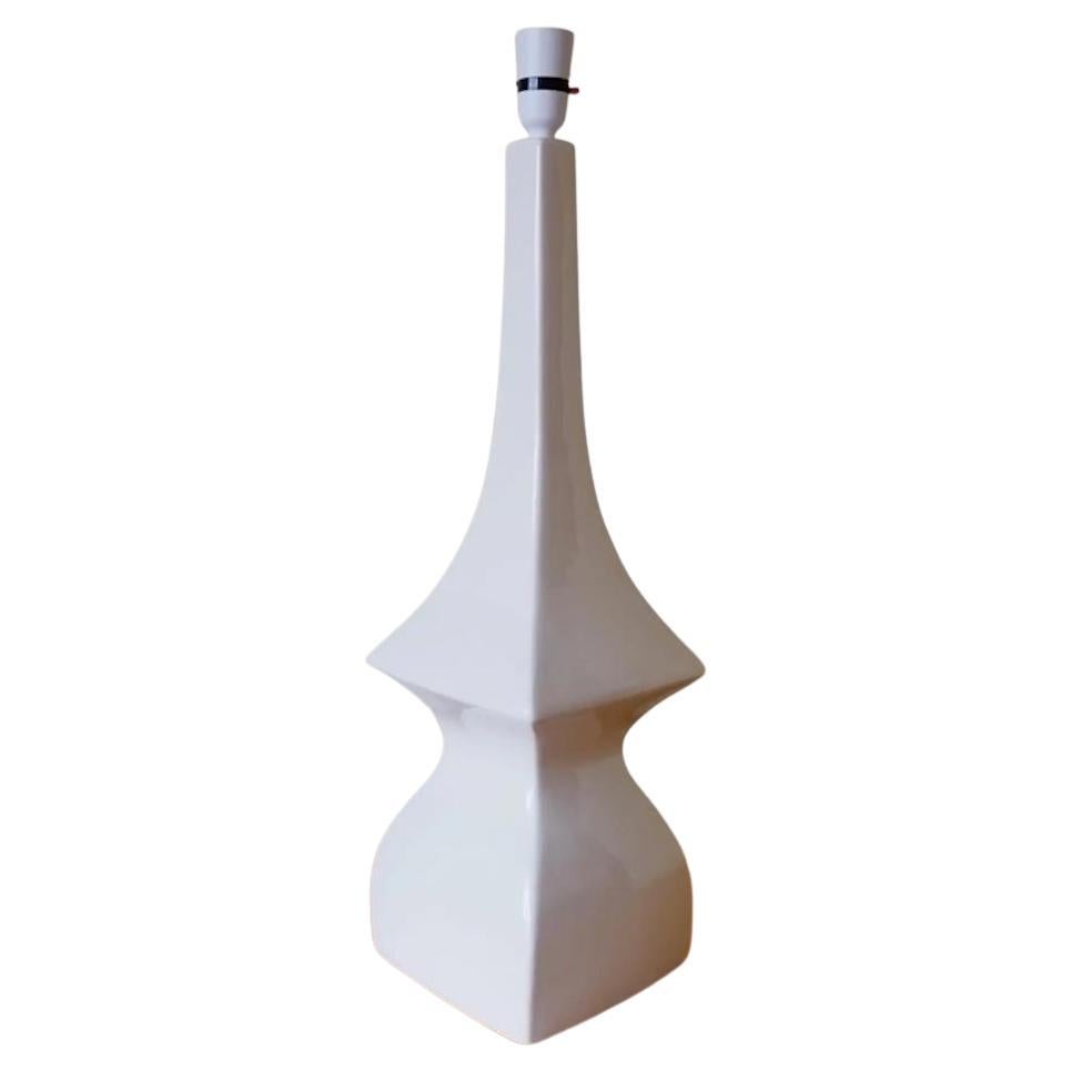 Große Keramik Mid Century Modern Brutalist Lampe