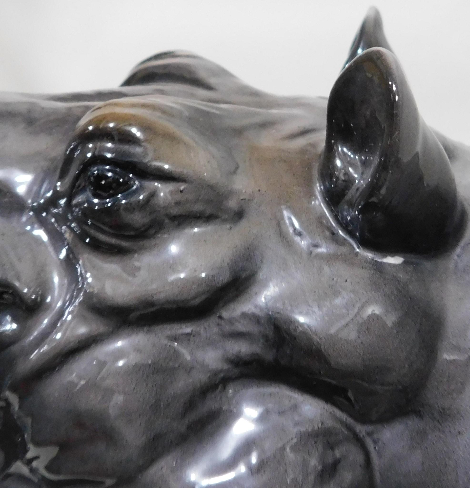 Large Ceramic Mid-Century Modern Italian Hippo 7
