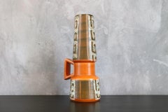 Large Ceramic Mid-Century West Germany Vase, Bay Contura, 1970s