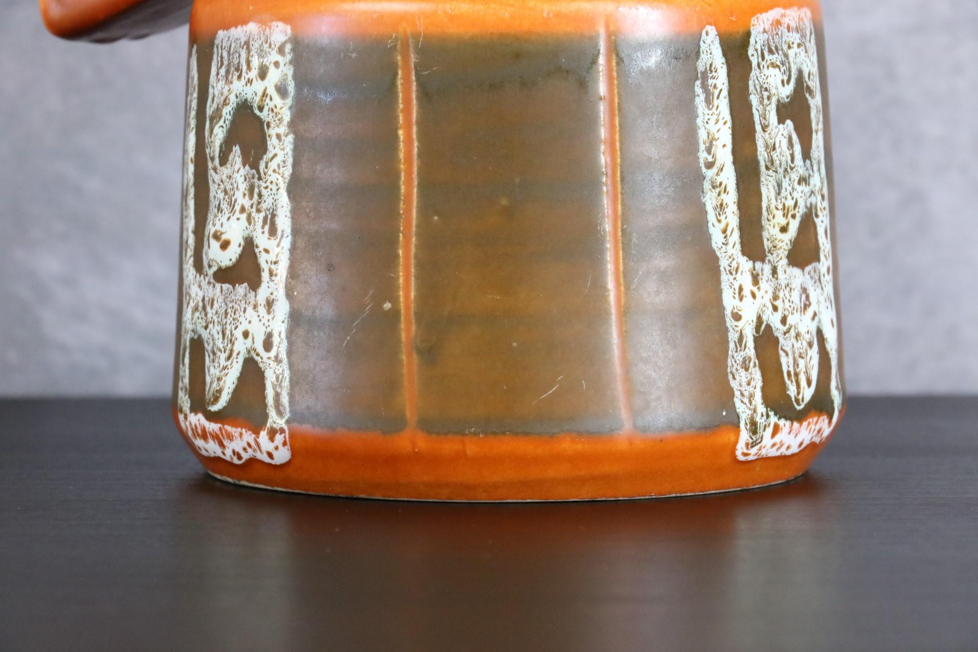 Large Ceramic Mid-Century West Germany Vase, Bay Contura, 1970s In Good Condition In Camblanes et Meynac, FR
