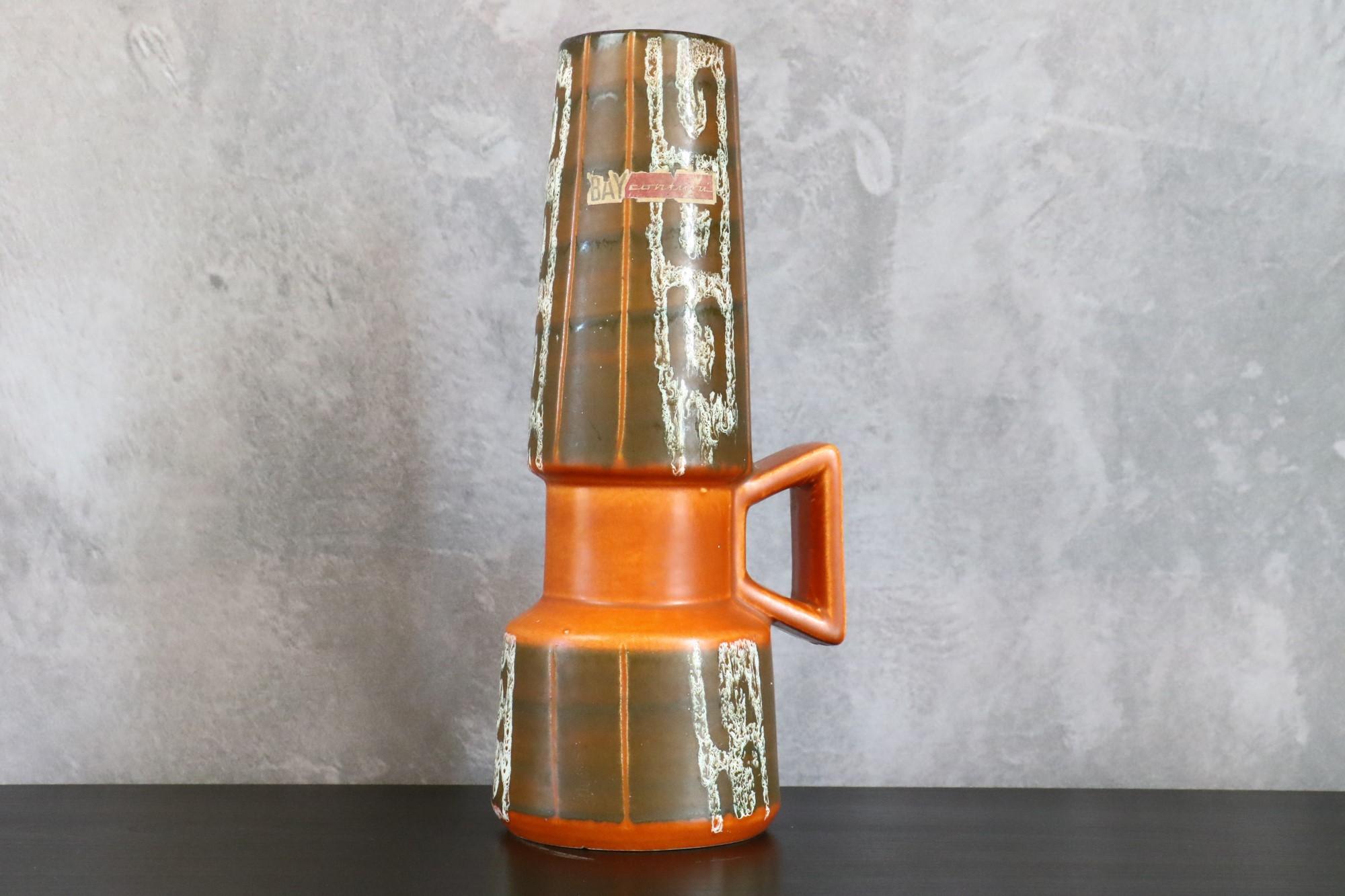 Large Ceramic Mid-Century West Germany Vase, Bay Contura, 1970s 3