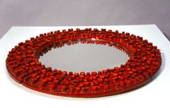 Gran espejo de cerámica de Oswald Tieberghien