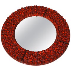 Large Ceramic Mirror by Oswald Tieberghien