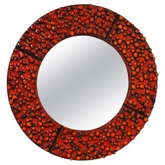 Large Ceramic Mirror by Oswald Tieberghien