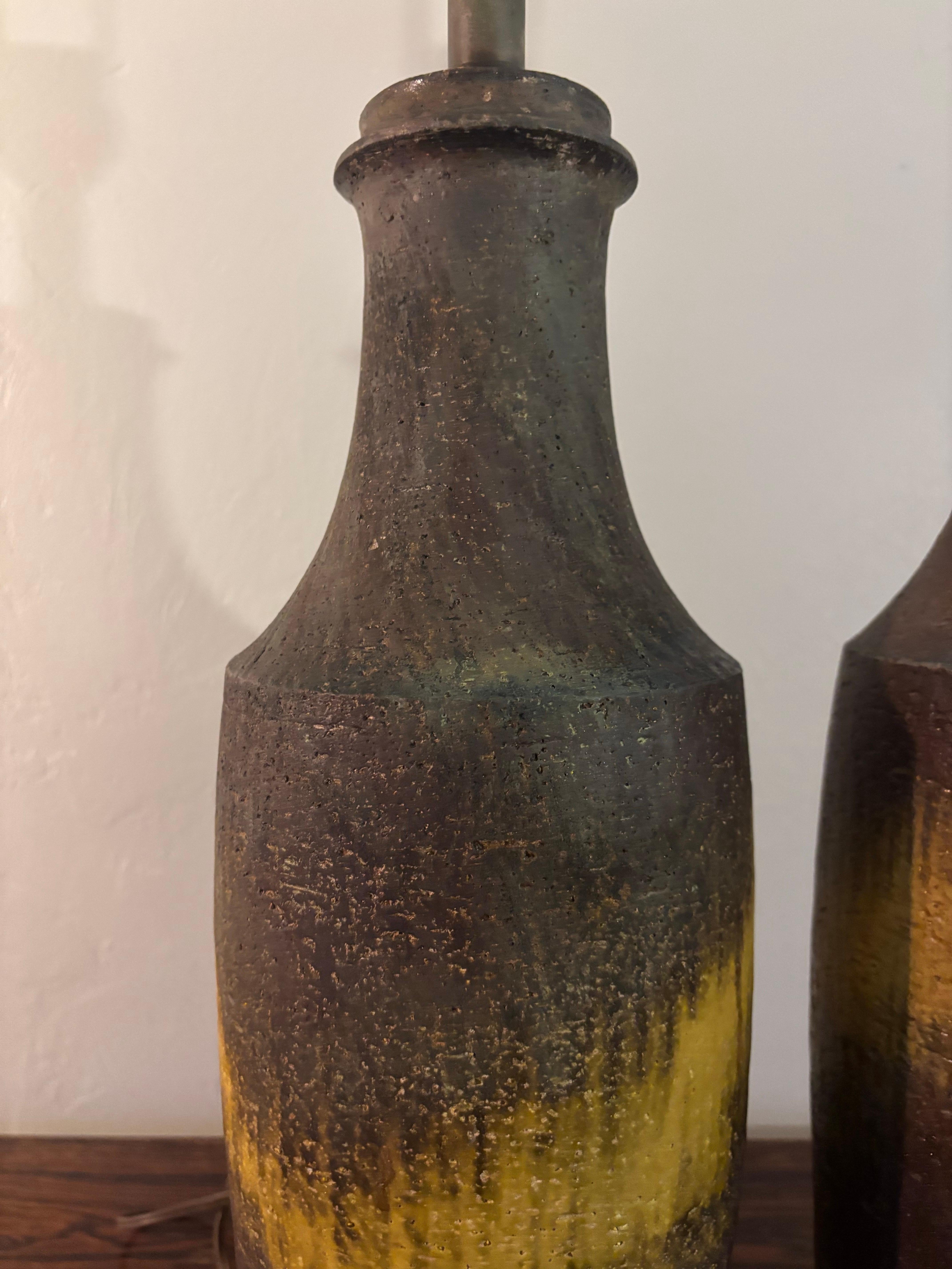 Gran pareja de lámparas de cerámica Marcello Fantoni, Italia, años 60 siglo XX en venta